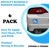 6 Pack - Funny CAR Stickers - Disabled CAR Bumper