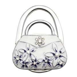 Atzuofan Foldable Handbag Hook Purse Hanger for Table - Keep Your Purse Clean and Safe - Pretty Design - Easy Storage - Lightweight (Bag-Pink)