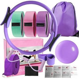 Kit Pilates Casa, Versátil Equipo de Pilate, 11 en 1 Juego de Pilates, Pilate Kit Básico para Principiantes, Juegos de Equipos de Fitness para el Hoga
