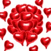 Nfvjfxz 50pcs 10inch Foil Red Heart Balloons Valentine's Day Decoration