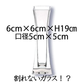 FOYER 2300121 Unbreakable Flower Base Polycarbonate, Stylish, Height 7.5 inches (19 cm), Width 2.4 inches (6 cm), Small