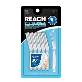 REACH cepillo para polvo interdental apretado de 1,0 mm | Elimina hasta un 30% más de placa | Especialmente diseñado para protección de encías, sin PFAS | 10 cepillos