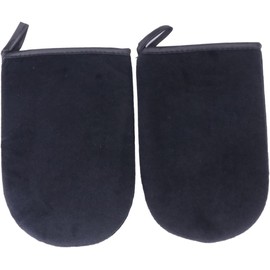 2 piezas Guantes Aplicadores para Autobronceado sin Sol Negros y Cómodos para Aplicar Crema Corporal Uniformemente Reutilizables y Fáciles de Usar