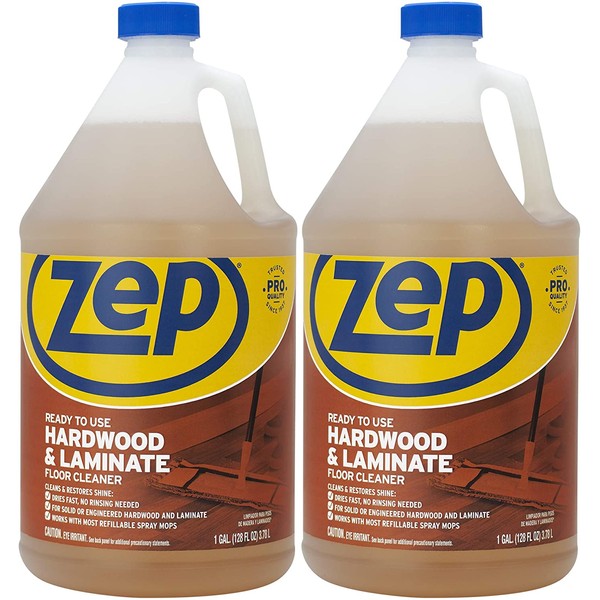 Zep Hardwood and Laminate Floor Cleaner 128 Ounce ECZUHLF1282 (Pack of 2) Pro Grade Formula