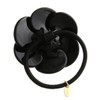 VINGTAINE H-569-BK Monotone Camellia Hair Rubber Flower Flower Hair Accessories,