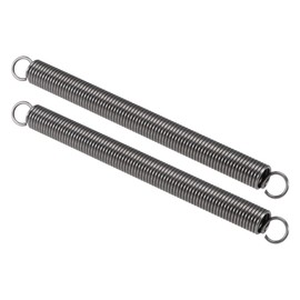 TOP-VIGOR 2Pcs Extension Compressed Spring,2mm Wire Dia, 16mm OD, 200mm Free Length Durable Steel Compression Springs, Small Dual Hook Extended Tension Springs