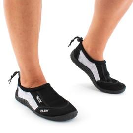 SEAC Splash, Adult and Children's Rock Shoes, Quick Drying, Shoes for The Sea, Beach and Pool, Black/White, 10c