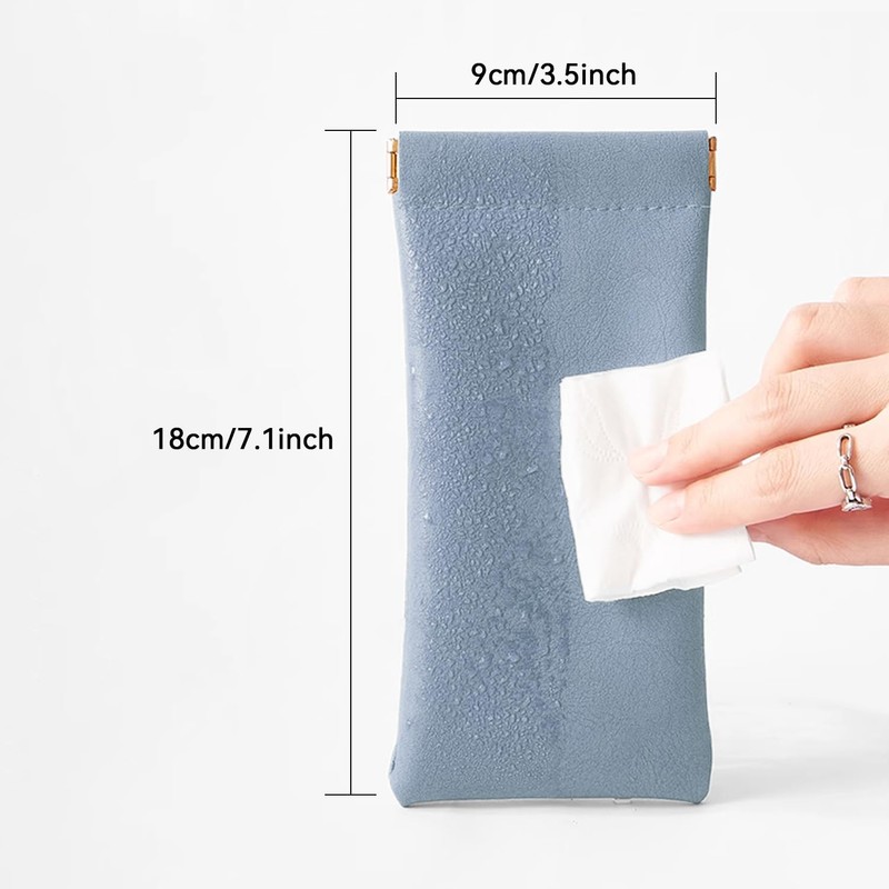 Pebipoo Glasses Cases Soft, Leather Eyeglasses Cases, Squeeze Top Portable