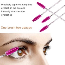 ZHIYE 100 pcs Disposable Eyelash Mascara Brushes, Wands Applicator Eyebrow Brush Makeup Kit, Eyebrow Castor Oil Brush Makeup Tool …