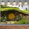 SADFA 7x5ft Hobbit Cave Backdrop New Zealand Fairytale Town Rustic
