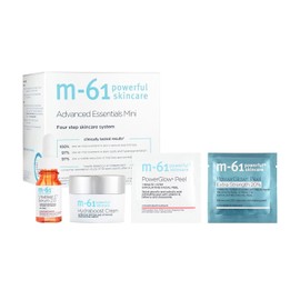 m-61 luxury essential mini set |A 4-step skincare routine that includes our best-selling Peel Vitamin C Serum and Daily Moisturizer. / m-61 고급 에센셜 미니 세트 | 베스트셀러 필 비타민 C 세럼 데일리 모이스처라이저가 포함된 4단계 스킨케어 루틴.