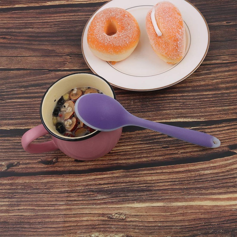 uxcell Silicone Dinner Spoon Table Spoon Dessert Spoon Utensils for
