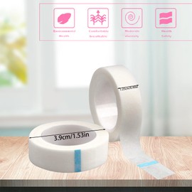 FXHDC-M 10 Rolls Lash Tape for Eyelash Extensions Makeup for Sensitive Skin Eyeshadow Tape in White Eye Makeup Tape Lash Supplies Eye Lid for Hooded Eyes