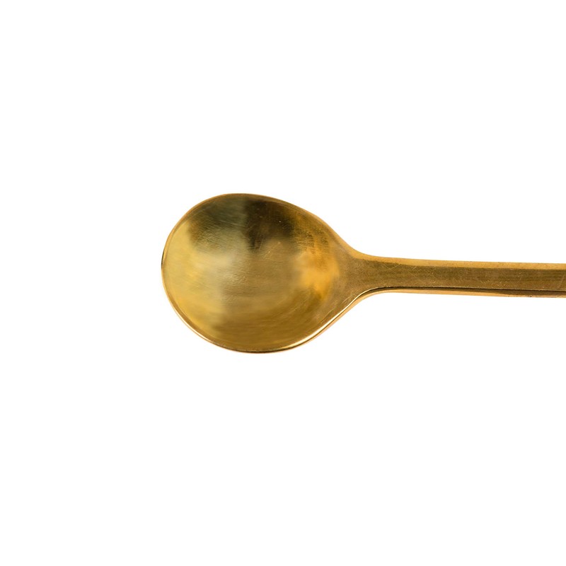 Creative Co-Op Brass Sugar/Honey Spoon with Bee Handle