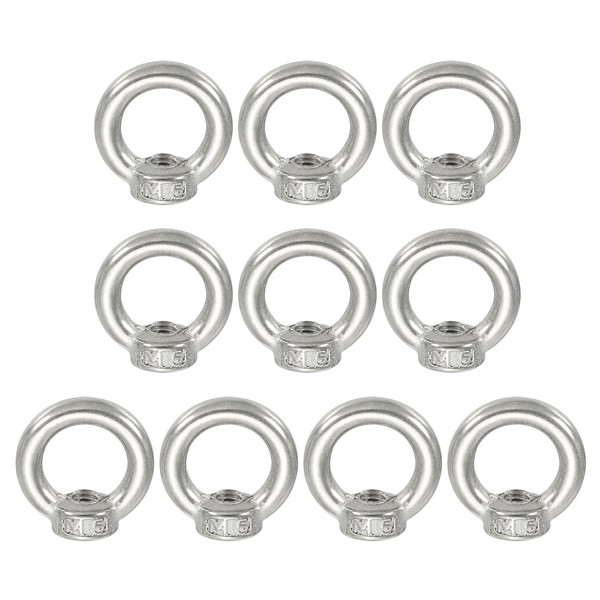 PATIKIL Lifting Eye Nuts M5 10pcs 304 Stainless Steel Female