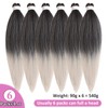Samtress 24 Inch Ombre Silver Pre Stretched Braiding Hair 6