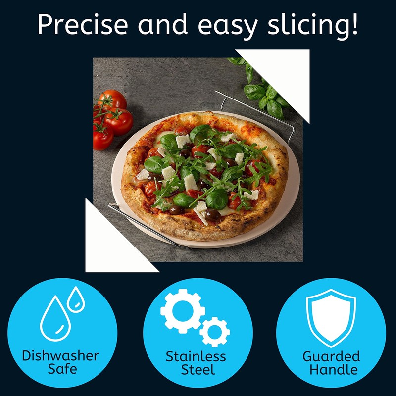 Chef Aid pizza cutter wheel Stainless steel with finger guard