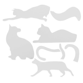 LALAFINA 1set Acrylic Cat Template Rulers Quilting Tools for Sewing Patchwork Crafting Smooth Easy to Use for Home and Clothing Projects
