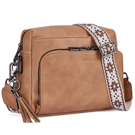 POIUGOYA Crossbody Purses for Women Trendy,Vegan Leather Medium Crossbody Bag,Women's Crossbody Travel Purse Built in Wallet