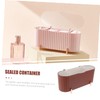 KONTONTY Makeup Cotton Pad Storage Box Dustproof Desktop Organizing Container