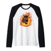 Burning devil Hellcat Raglan Baseball Tee