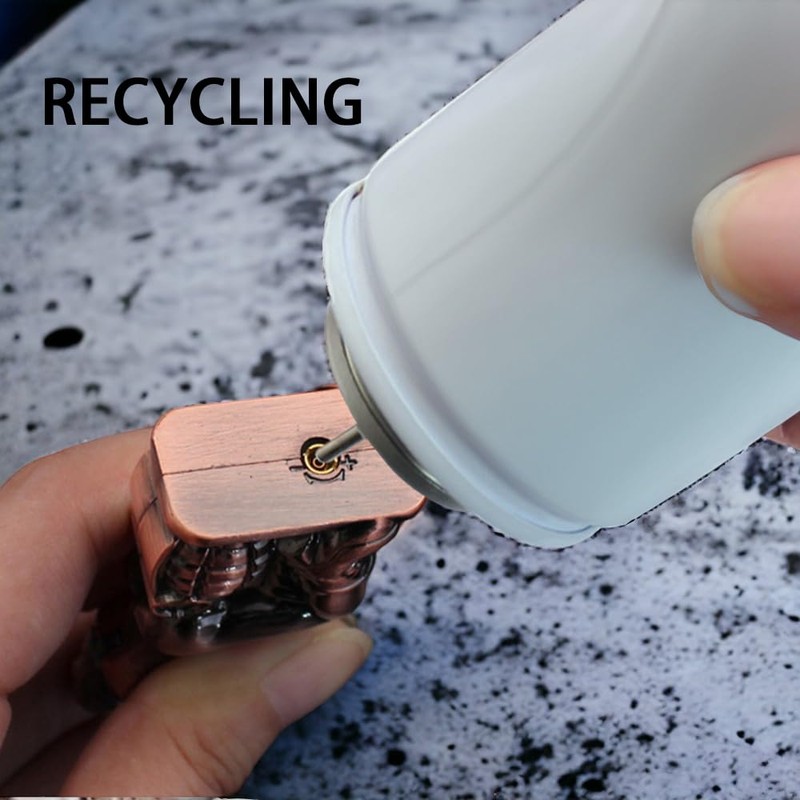 Butane Torch Lighter, Refillable Lighter, Butane Soft Flame (No Gas)-Red