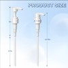 [2-Pack] Dispenser Pump, Shampoo/Conditioner, Leak Proof, Extended Trimmable Tube, Fits