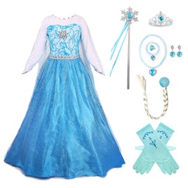 Coyhoim Princess Dress Queen Costume Cosplay Dress Up with Accessories Princess Dress Up for Girls 4-6 (2~3 years)