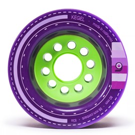 Orangatang Kegel 80 mm 83a Downhill Longboard Skateboard Cruising Wheels (Purple, Set of 4)