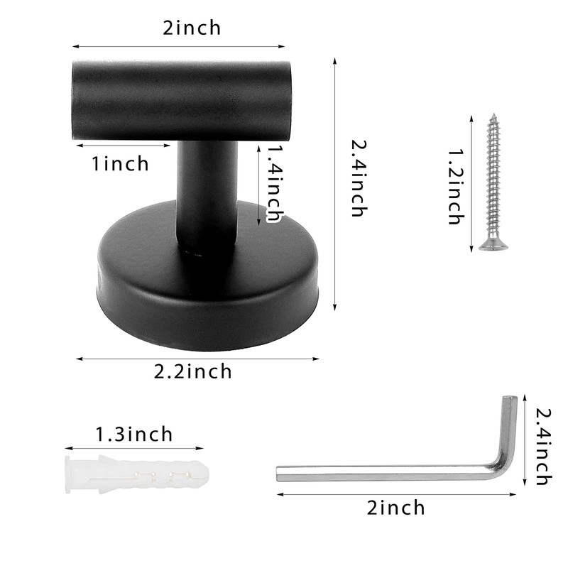 KissDate 4 Pack Towel Hooks, Wall Coat Hook Bathroom Matte