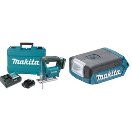 Makita VJ04R1 12V max CXT Lithium-Ion Cordless Jig Saw Kit (2.0Ah) with ML103 12V max CXT Lithium-Ion Cordless L.E.D. Flashlight