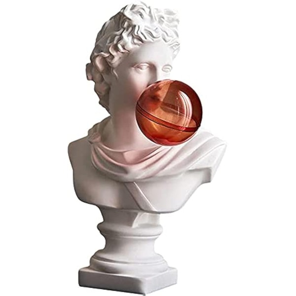 Greek Statue David Bust Figurine Resin Head Sculptures Ornament for