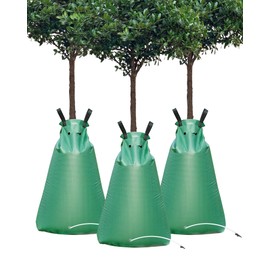 TITECK Tree Watering Bag Slow Release, 20 Gallon Tree Bags for Watering with Adjustable Flow Rate Water Hose, Premium PVC Slow Drip Irrigation System for Newly Plants/Garden/Shrubs (3 Packs)