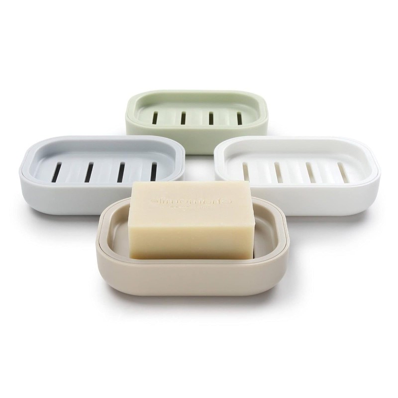 Generic Plastic Soap Dish with Drainage, Soap Holder for Bathroom