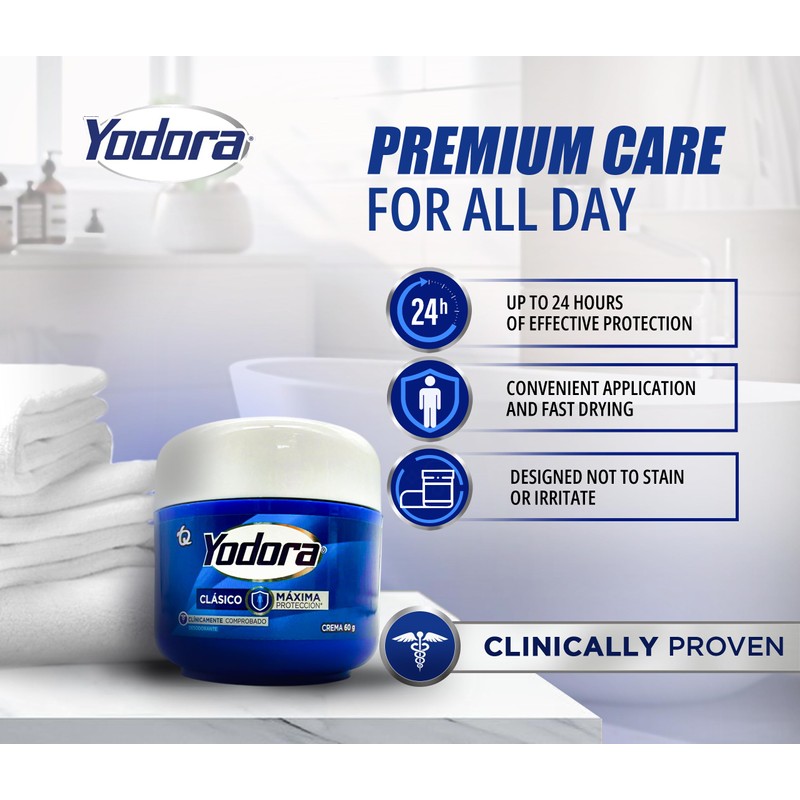 Classic Deodorant Yodoraa PACK of 60gr /2.11oz & 32g /1.12oz
