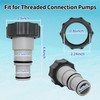 Hose Adapter with Collar Compatible with Intex Threaded Connection Pump