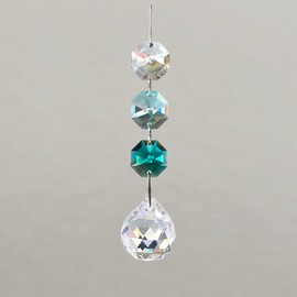New Suncatcher, 3 Rows, 0.8 inches (20 mm), Ball Color (Clear) (Green)