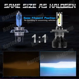 Nartoup For Honda HR-V 2016 2017 2018 HRV Combo 4x LED Headlight Hi/Lo + Fog Light Blue