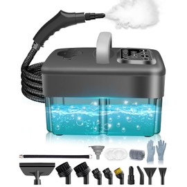 Mecmic Steam Cleaner for Home - 1600ML Water Tank 15s Heat-Up Portable Steamer for Cleaning, 6 Level Adjustable, 2500W, 45PSI, 250°F Steam, Handheld Steam Cleaner for Car Detailing, Grease, Tile,Grout