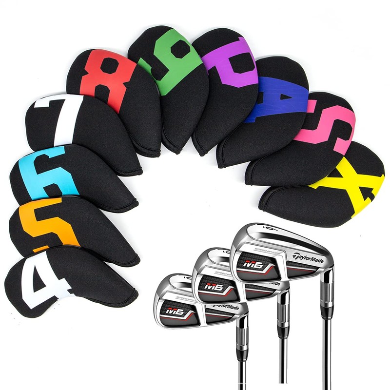 Golf Iron Covers Set for Irons Neoprene Colorful Counted Iron