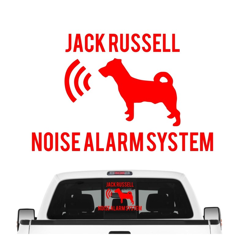 siviwonder Jack Russell Noise Alarm System Car Sticker Dog Foil