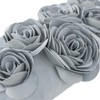JWH Decorative 3D Rose Flowers Throw Pillow Cover Soft Velvet
