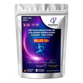 Péptidos de Colágeno Hidrolizado Mujer 50+ 420g Renovagren Sin sabor Fórmula Alemana