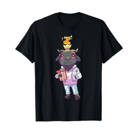 Cute Cartoon Goat Character With Accessories For Kids T-Shirt