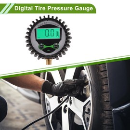 HOPESPANNER Universal 0-250PSI Digital Tire Pressure Gauge 1/8" NPT Digital Air Pressure Meter for Cars 1 Pcs without Battery