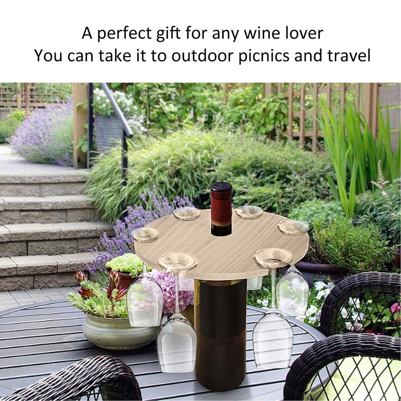 Wooden Wine Glass Drying Rack and Bottle Holder Wine Storage