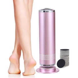Electric Foot File, Professional Callus Remover for Feet, Adjustable Speed Pedicure Tool with 60 Sandpaper Discs for Dead Skin and Calluses - Pink