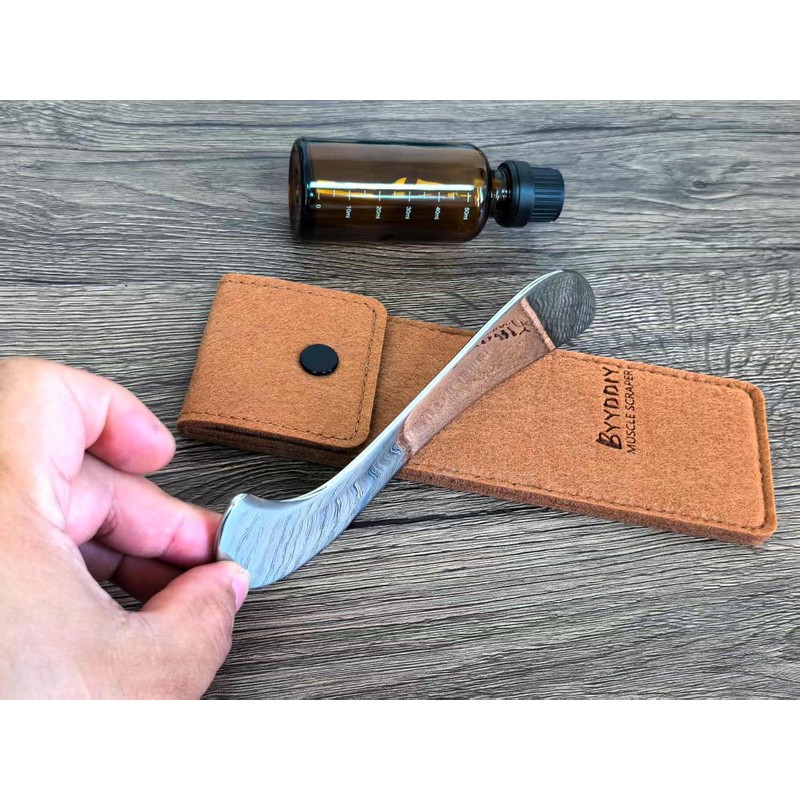 BYYDDIY Single-Bevel Stainless Steel Gua Sha Muscle Scraper Tool,Muscle Scraping