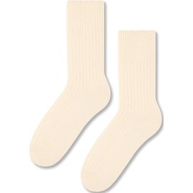 TODO Warm Wool Socks Women and Men Winter Socks Women Thermal Socks Men Elegant Norwegian Socks for Winter - Wool Collection, ecru