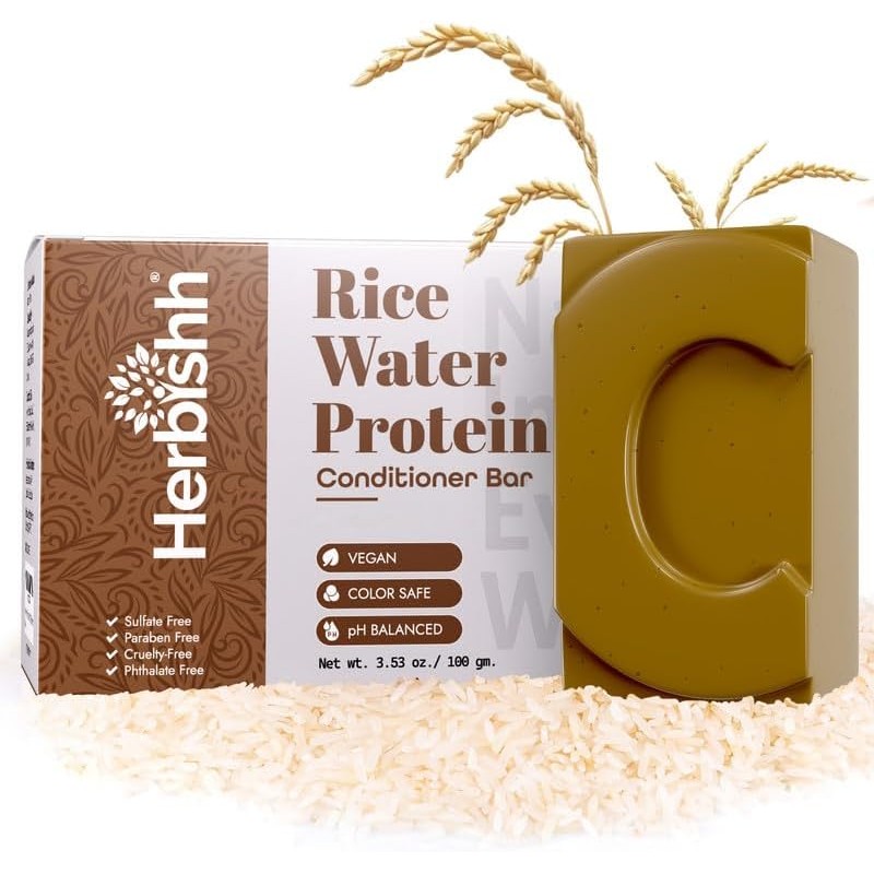 Herbishh Acondicionador Sólido de Agua de Arroz para Cabello 3.53